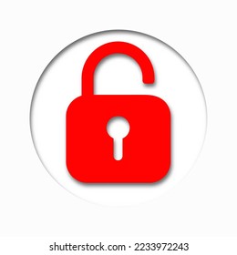 Padlock icon isolated on white background. Symbol sign unlock. Vector illustration.