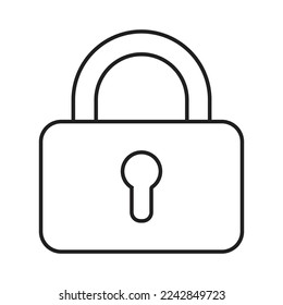 padlock icon isolated on white background