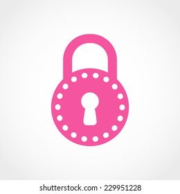 Padlock Icon Isolated on White Background