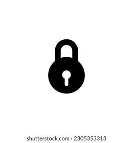 padlock icon, isolated on white background vector