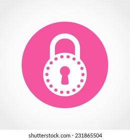 Padlock Icon Isolated on White Background