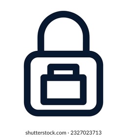 Padlock icon isolated on white background. Flat design, Clean and Minimal style