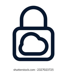 Padlock icon isolated on white background. Flat design, Clean and Minimal style