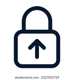 Padlock icon isolated on white background. Flat design, Clean and Minimal style