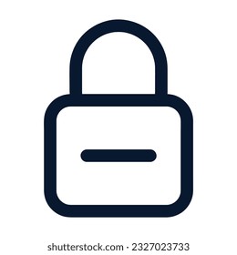 Padlock icon isolated on white background. Flat design, Clean and Minimal style