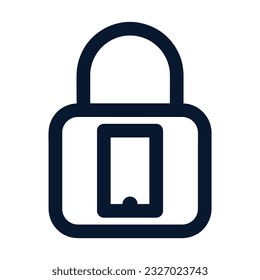 Padlock icon isolated on white background. Flat design, Clean and Minimal style