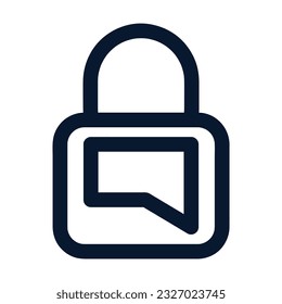 Icono de bloqueo aislado en fondo blanco. Diseño plano, estilo limpio y minimalista