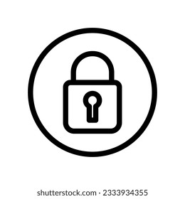 padlock icon isolated on white background