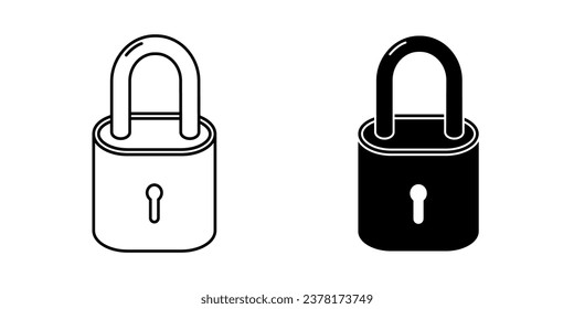 padlock icon isolated on white background