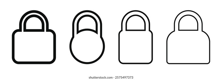 padlock icon isolated on white background