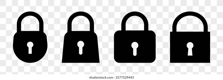padlock icon isolated on white background