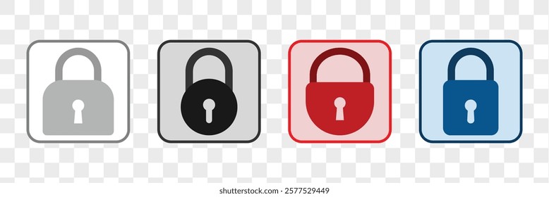 padlock icon isolated on white background