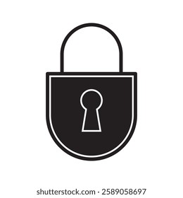 padlock icon isolated on white background
