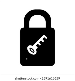 padlock icon isolated on white background