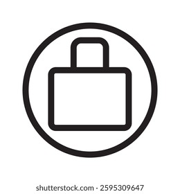 padlock icon isolated on white background. 10 EPS