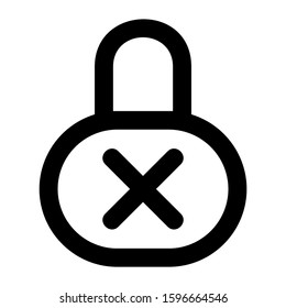 padlock icon isolated sign symbol vector illustration - high quality black style vector icons
