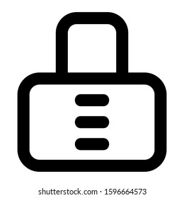 padlock icon isolated sign symbol vector illustration - high quality black style vector icons
