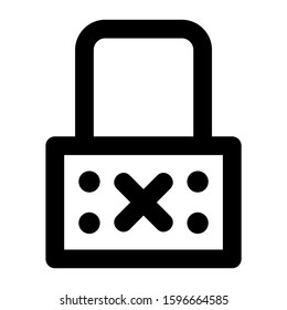 padlock icon isolated sign symbol vector illustration - high quality black style vector icons
