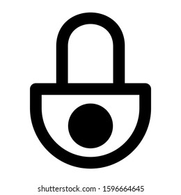 padlock icon isolated sign symbol vector illustration - high quality black style vector icons
