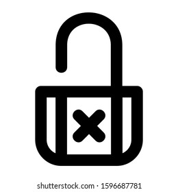 padlock icon isolated sign symbol vector illustration - high quality black style vector icons
