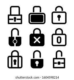 padlock icon isolated sign symbol vector illustration - Collection of high quality black style vector icons

