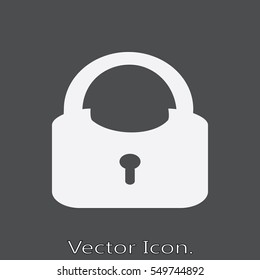 Padlock Icon isolated sign symbol and flat style for app, web and digital design. Vector illustration.