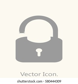 Padlock Icon isolated sign symbol and flat style for app, web and digital design. Vector illustration.