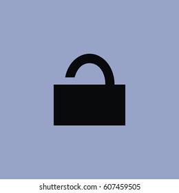 Padlock Icon isolated sign symbol and flat style for app, web and digital design. Vector illustration.