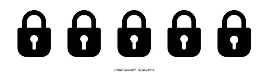 Padlock icon. Padlock with keyhole, security icon.