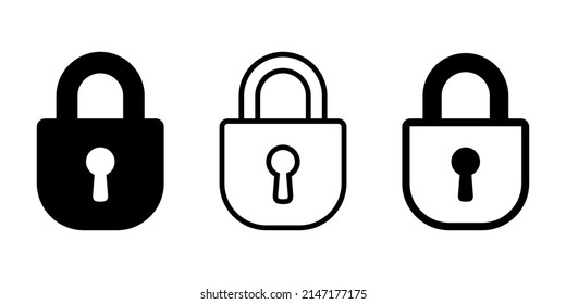 Padlock icon. Padlock with keyhole, security icon.