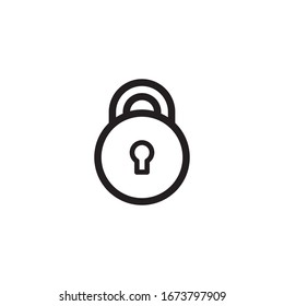 padlock icon line art design