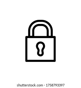 padlock icon line art design 