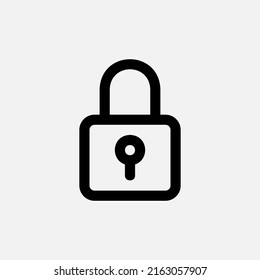 Padlock icon in line style about essentials, use for website mobile app presentation