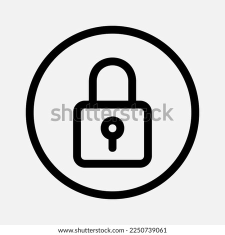 Padlock icon in line style about essentials, use for website mobile app presentation