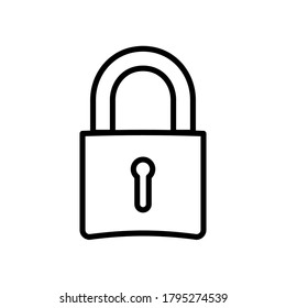 padlock icon of line style vector illustration design