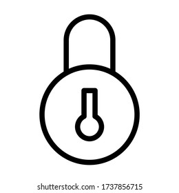 Padlock - icon line vector - user interface UI icons