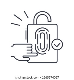 Icono Padlock, ilustración lineal aislada, vector de línea delgada, signo de diseño web, símbolo de concepto de contorno con trazo editable sobre fondo blanco.