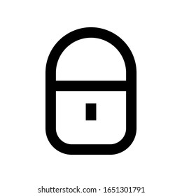 Padlock icon. Lock icon. Locked symbol. Security concept for web and mobile applications. Password sign.