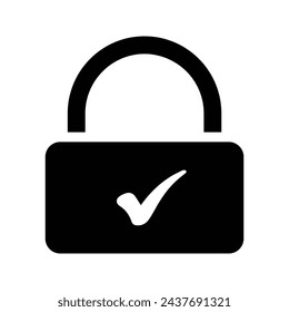 Icono de candado. señal de bloqueo. ilustración plana de icono de vector