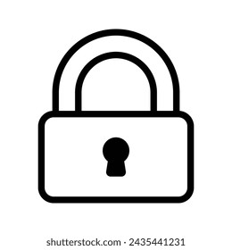 Padlock icon. lock sign. for mobile concept and web design. vector illustration