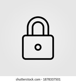 Icono de candado. Señal de bloqueo. Seguridad, contraseña, símbolo de protección.