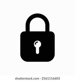 Padlock icon, lock, Lock silhouette illustrations and vectorsvector template