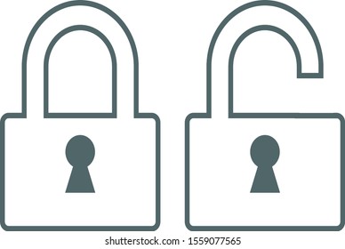 Padlock icon. Lock symbol. Vector illustration