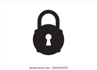 padlock icon. lock vector icon isolated on white background.