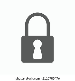 padlock icon, lock vector, key illustration