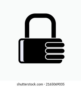 Icono de bloqueo de padlock. Símbolo bloqueado - Vector.