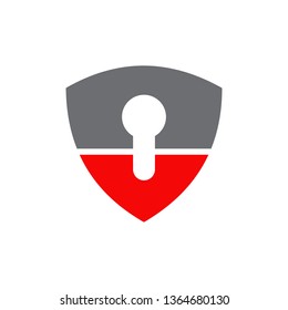 Padlock icon logo design template