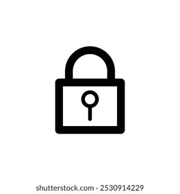 Padlock icon logo design template isolated illustration