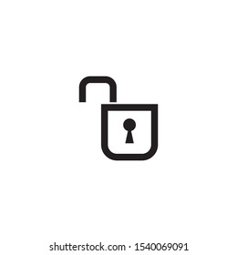 Padlock icon logo design vector illustration template