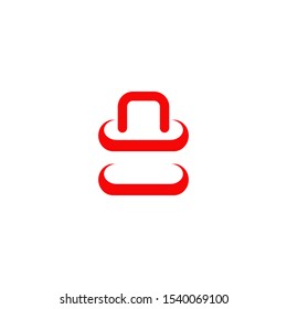 Padlock icon logo design vector illustration template